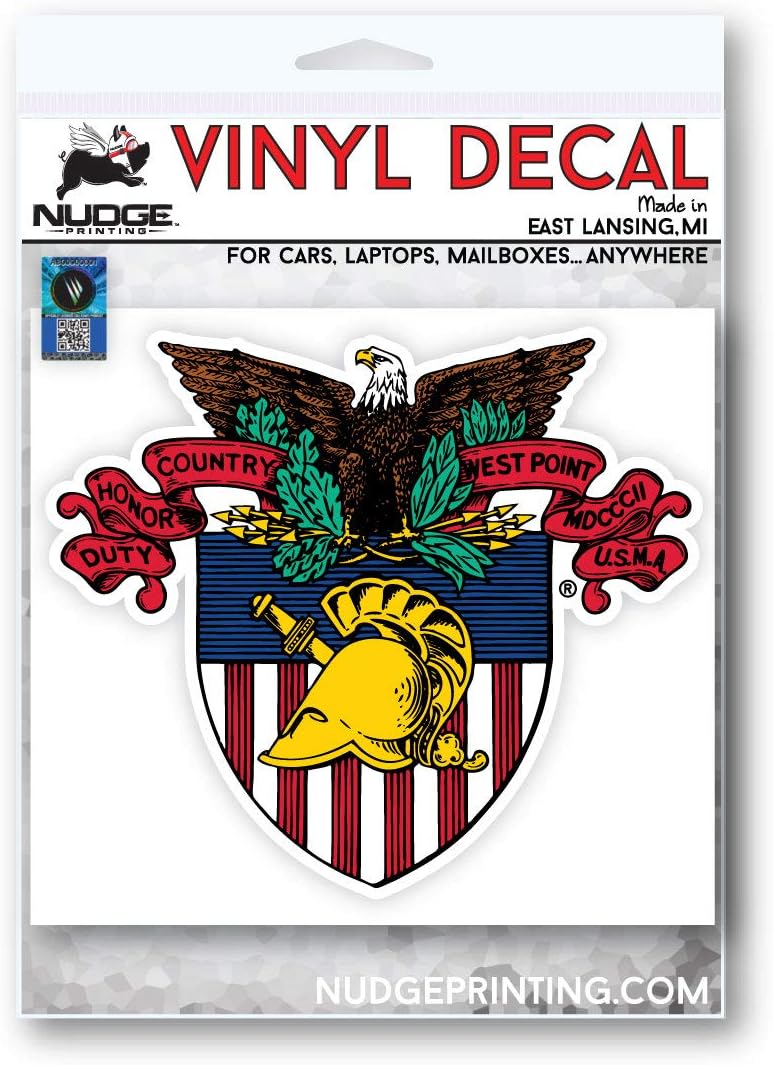 Nudge Printing Collegiate NCAA Car Decal Made from Premium Weatherproof Vinyl (West Point Vintage Shield) - Image 3